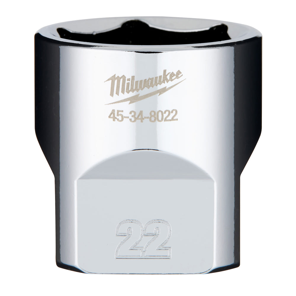 Milwaukee 22mm 3/8" Drive Socket Metric Standard 45348022