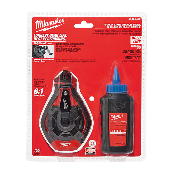 Milwaukee 30m Bold Line Kit with Blue Chalk 48223982