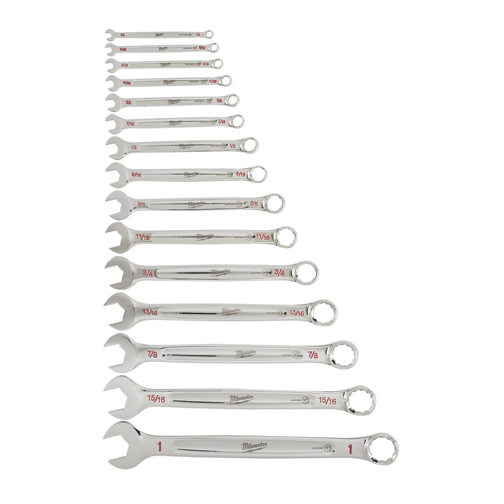 Milwaukee 15 Piece Combination Wrench Set - SAE 48229415