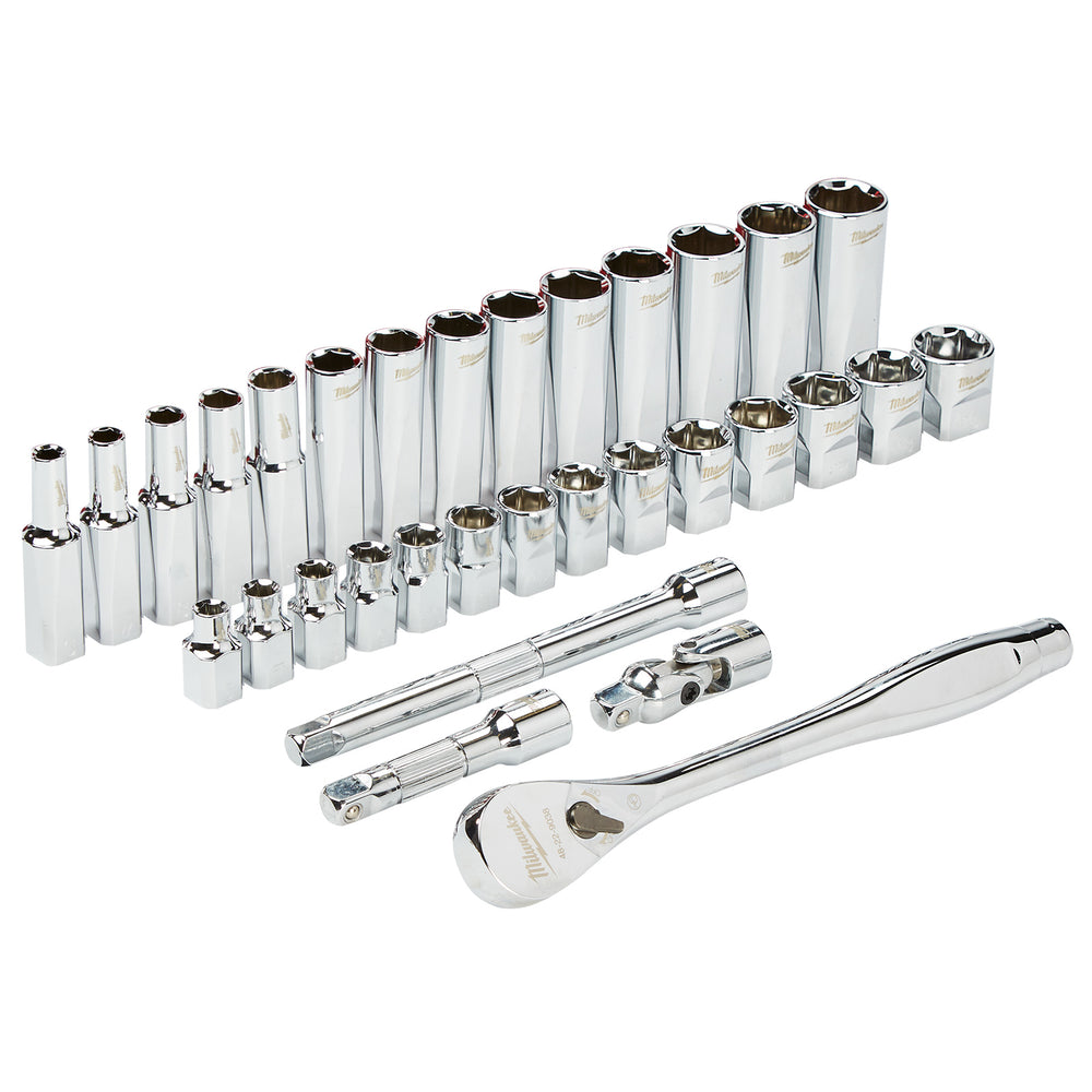 Milwaukee 32 Piece 3/8" Ratchet & Socket Set (Metric) 48229508
