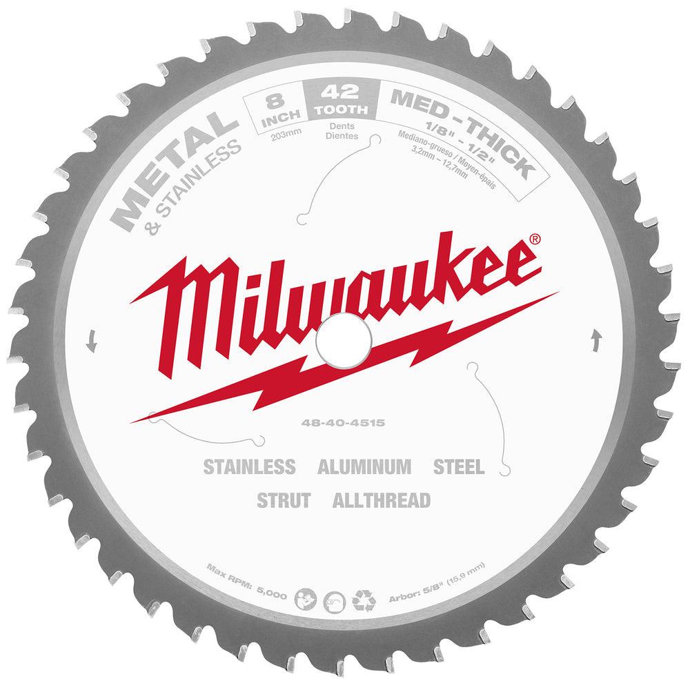 Milwaukee 203mm (8") 42T General Purpose Metal Blade 48404515