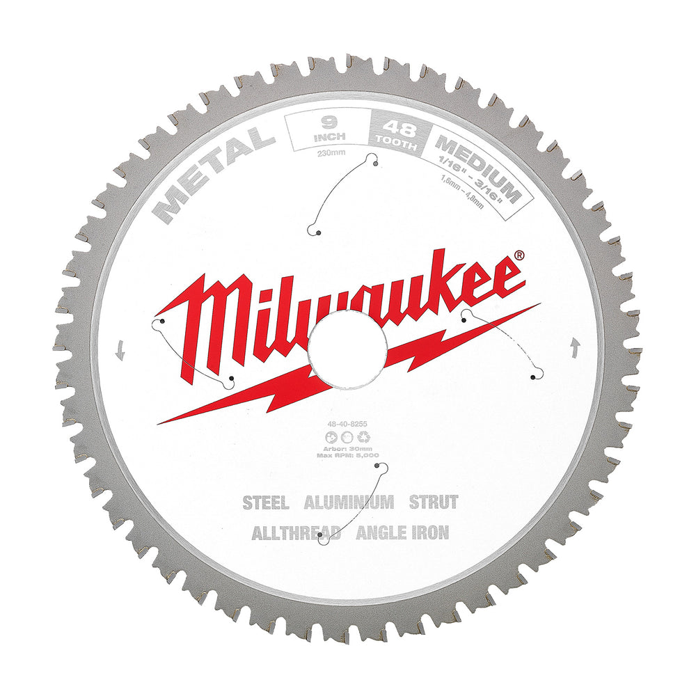 Milwaukee 230mm (9") 48T Medium Metal Circular Saw Blade 48408255
