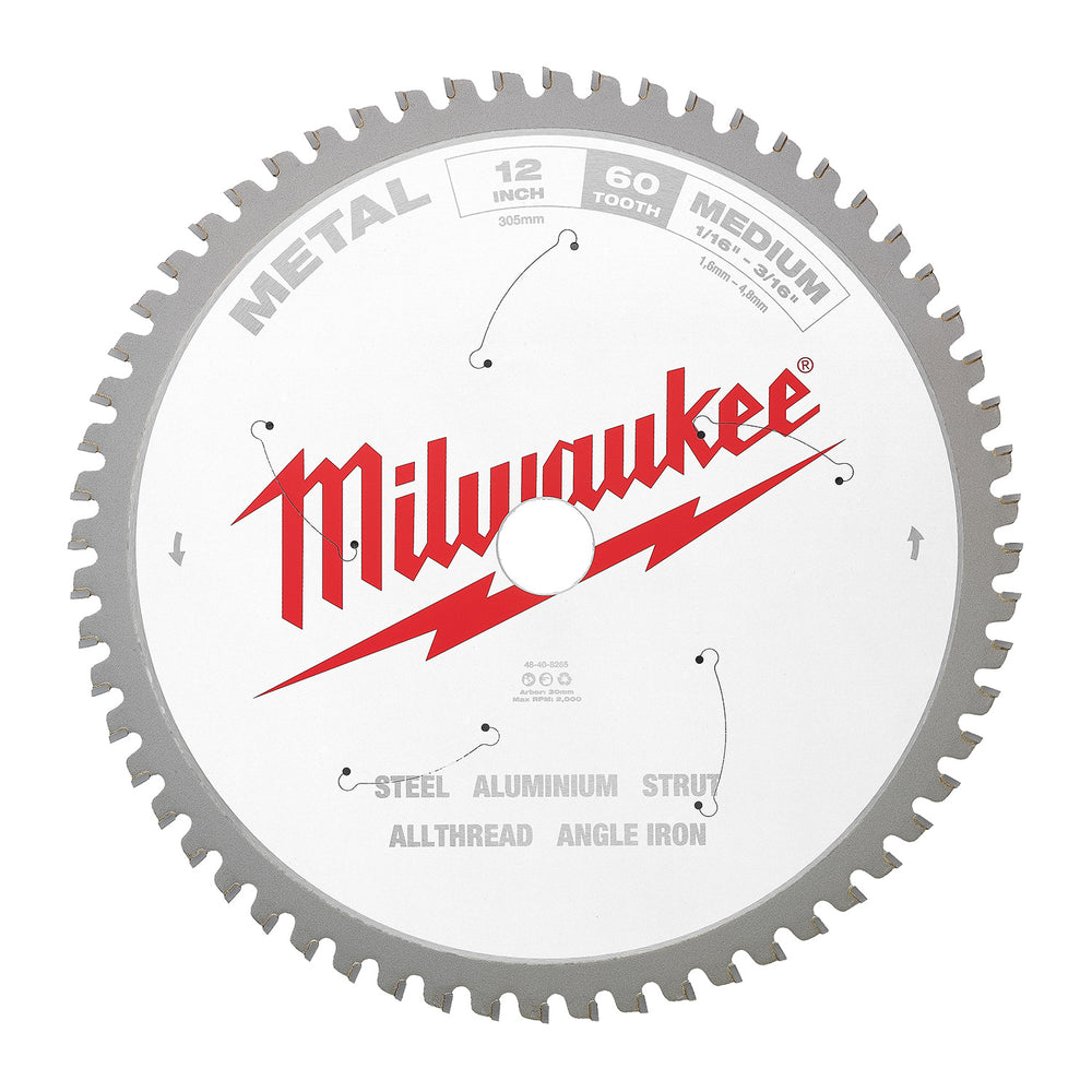 Milwaukee 305mm (12") 60T Medium Metal Circular Saw Blade 48408265