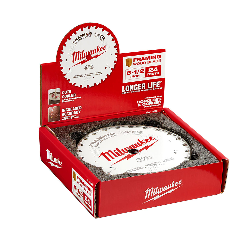 Milwaukee 6-1/2" 165mm 24T Framing Blade - 10 pack 48418620