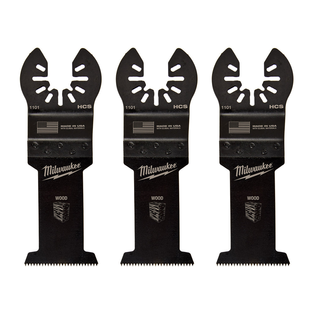 Milwaukee 35mm (1-3/8") Open-Lok High Carbon Steel Wood Blades 3Pk 49251103
