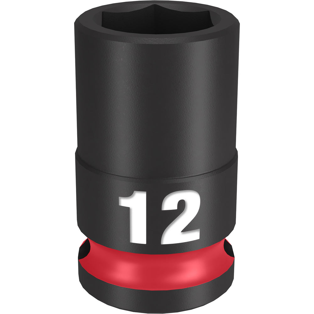 Milwaukee Shockwave 3/8" Drive 12mm Standard 6 Point Impact Socket 49666136