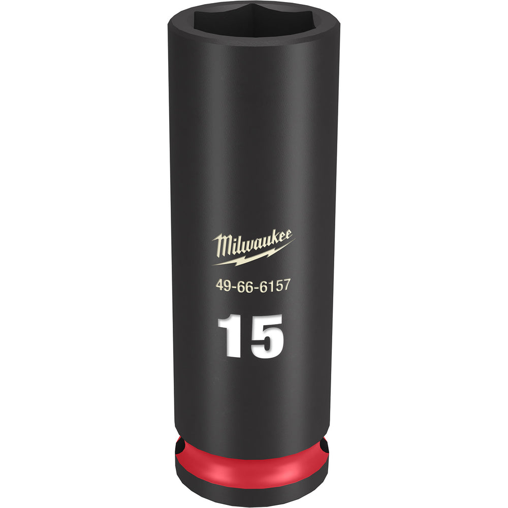 Milwaukee Shockwave 3/8" Drive 15mm Deep 6 Point Impact Socket 49666157