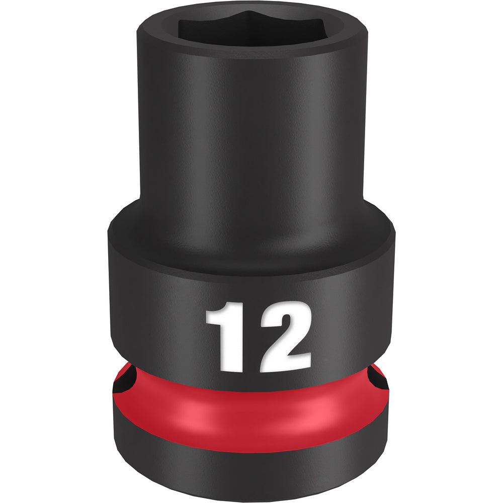 Milwaukee Shockwave 1/2" Drive 12mm Standard 6 Point Impact Socket 49666244