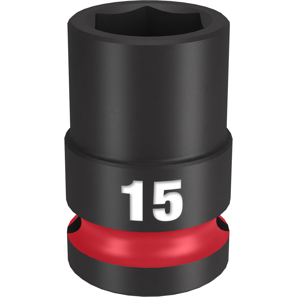 Milwaukee Shockwave 1/2" Drive 15mm Standard 6 Point Impact Socket 49666247