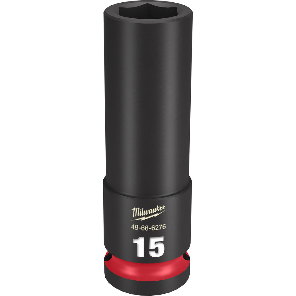 Milwaukee Shockwave 1/2" Drive 15mm Deep 6 Point Impact Socket 49666276