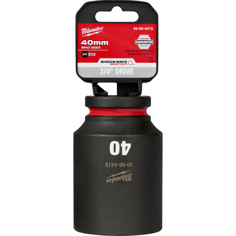 Milwaukee Shockwave 3/4" Drive 40mm Deep 6 Point Impact Socket 49666415