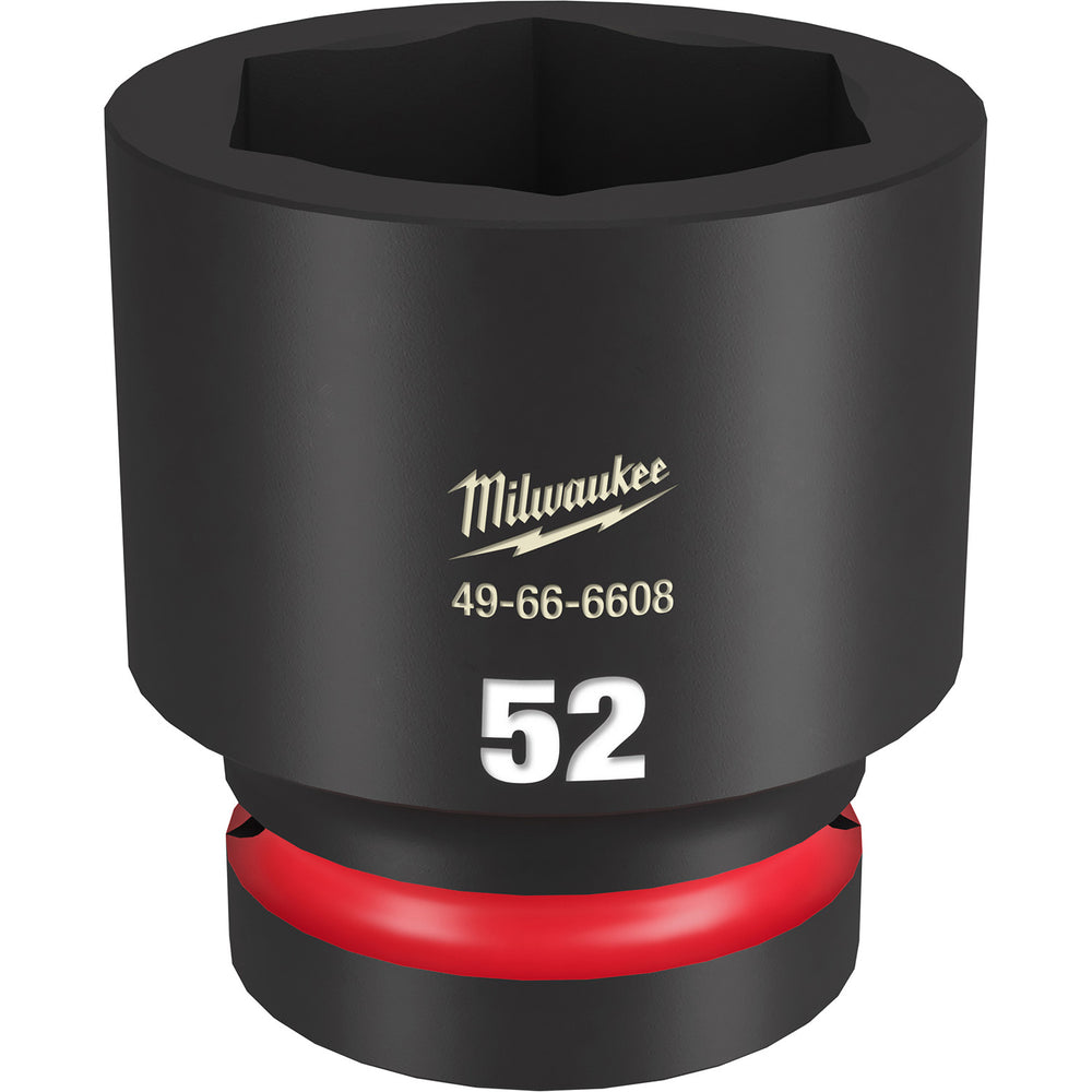 Milwaukee Shockwave 1" Drive 52mm Standard 6 Point Impact Socket 49666608