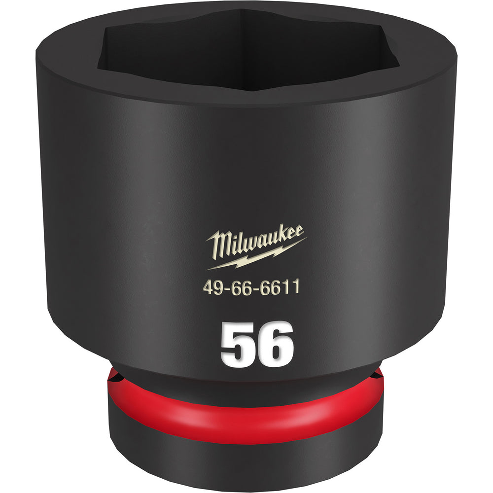 Milwaukee Shockwave 1" Drive 56mm Standard 6 Point Impact Socket 49666611