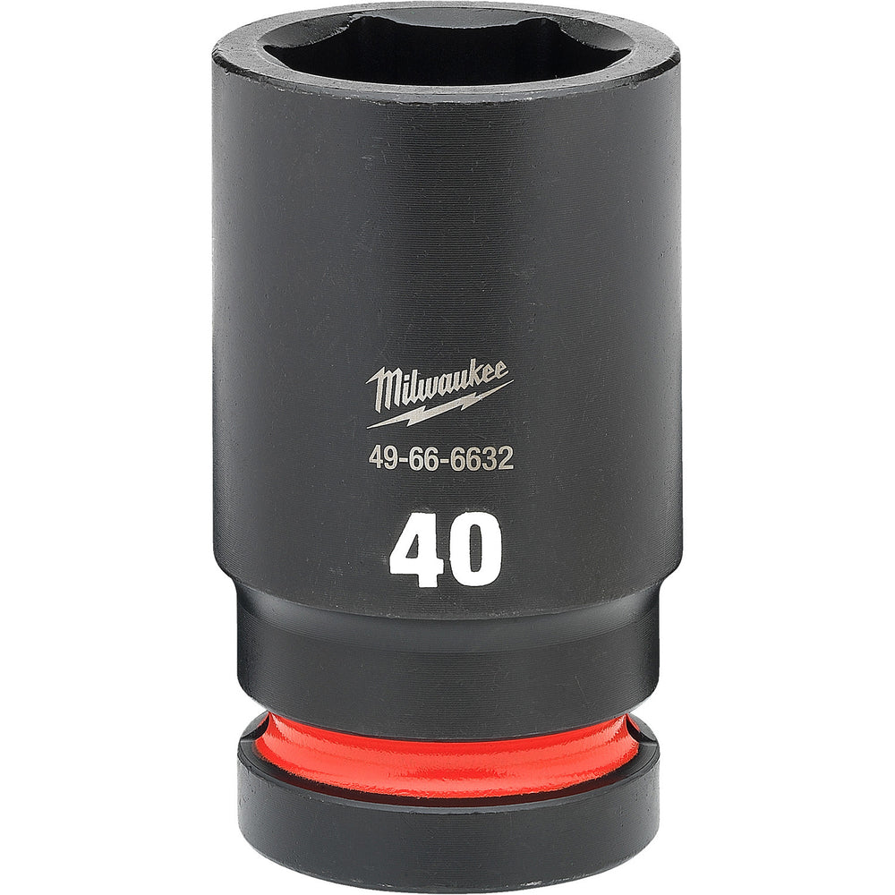 Milwaukee Shockwave 1" Drive 40mm Deep 6 Point Impact Socket 49666632