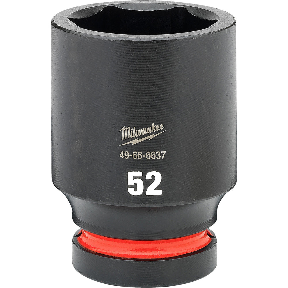 Milwaukee Shockwave 1" Drive 52mm Deep 6 Point Impact Socket 49666637