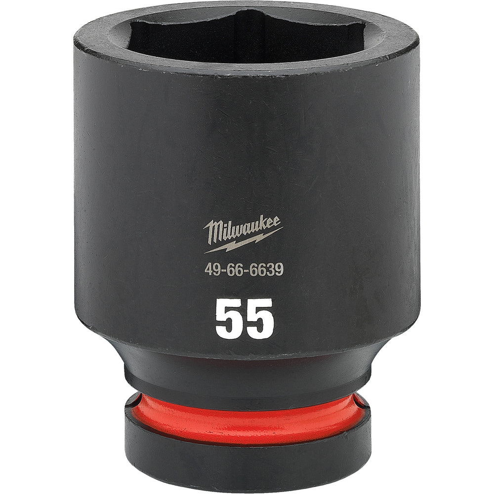 Milwaukee Shockwave 1" Drive 55mm Deep 6 Point Impact Socket 49666639