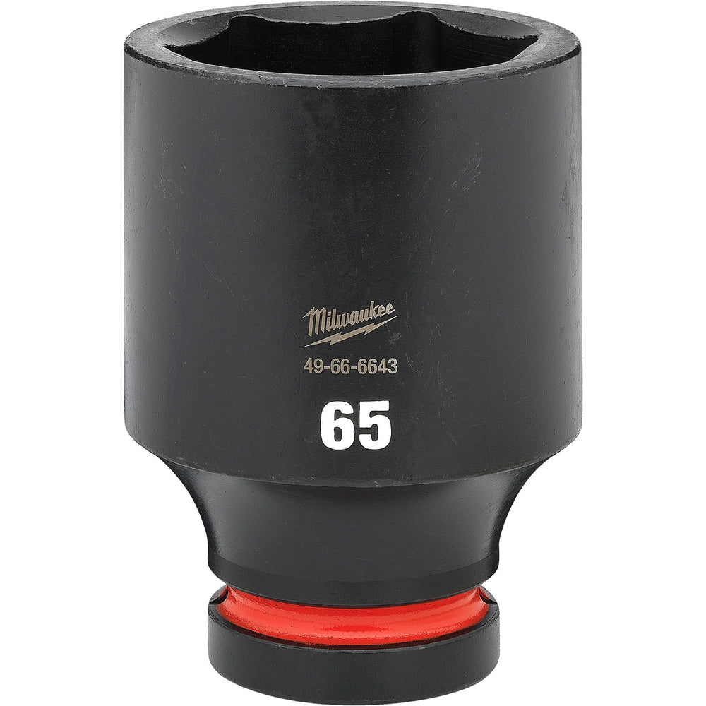 Milwaukee Shockwave 1" Drive 65mm Deep 6 Point Impact Socket 49666643