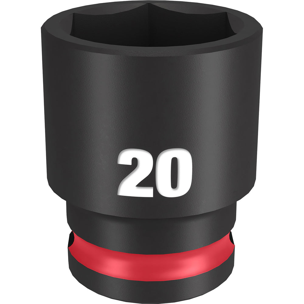Milwaukee Shockwave 3/8" Drive 20mm Standard 6 Point Impact Socket 49666737