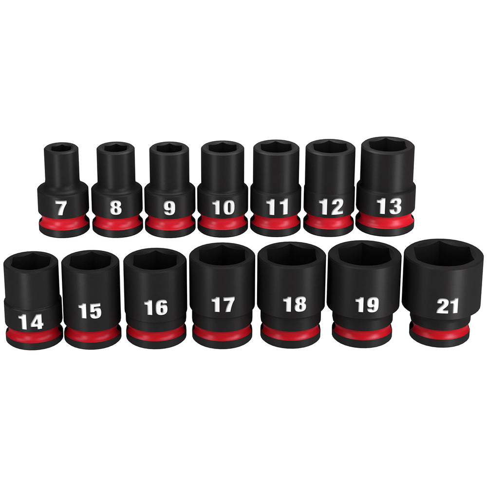 Milwaukee Shockwave 3/8" Drive 14 Piece Metric Standard 6 Point Impact Socket Set 49667007