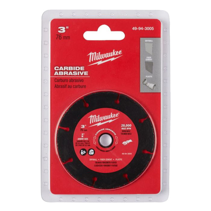 Milwaukee 12V Fuel 3" Compact Cut Off Tool Carbide Multi-Material Blade 49943005
