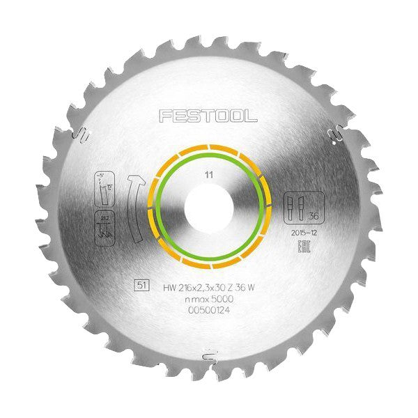 Festool Universal Saw Blade 216mm x 2.3 x 30mm 36 tooth (W36)