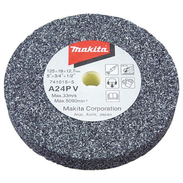 MAKITA 125mm x 12.7mm x 20mm GRINDING WHEEL ALUMINIUM OXIDE A36 - 9105 741016-3