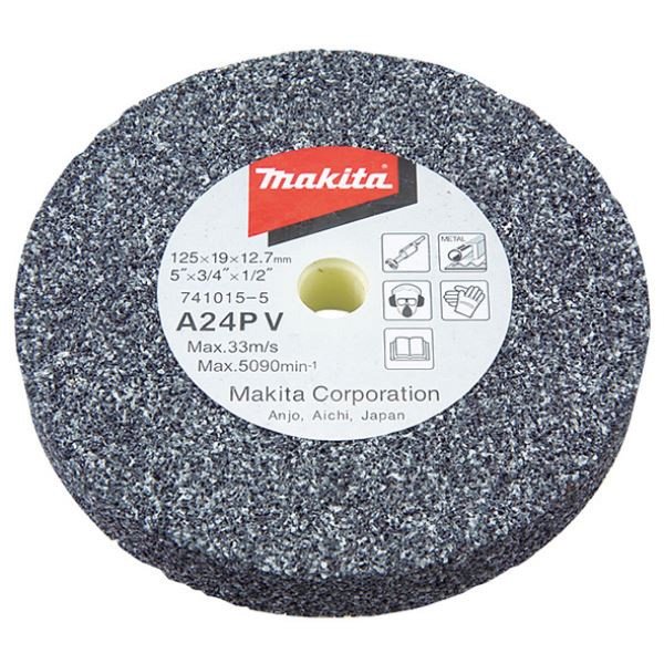 MAKITA 125mm x 12.7mm x 20mm GRINDING WHEEL ALUMINIUM OXIDE A24 - 9105 741015-5