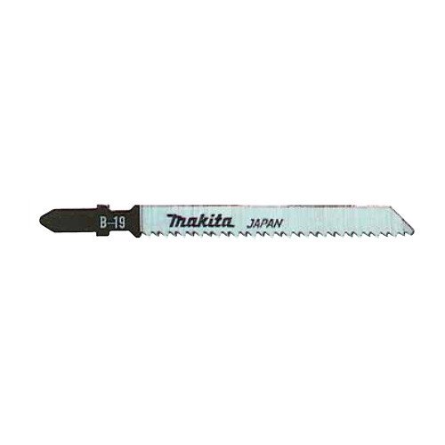 MAKITA JIGSAW BLADE B-19 - BAYONET TYPE - (5PK)- HCS 12tpi / Fine Reverse cut / Wood & Laminate 3-50mm A-85715