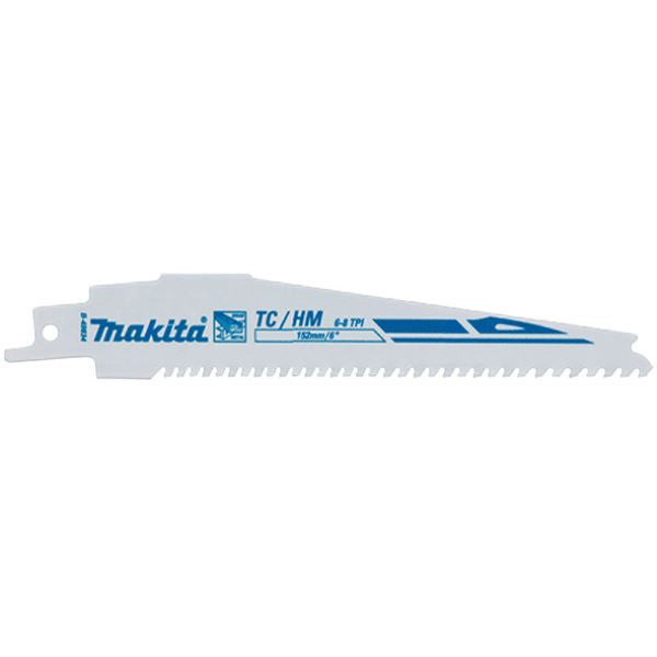 MAKITA RECIPRO BLADE TCT 152mm 6-8TPI - (1PC) - FOR WOOD / NAILS / METAL 5-100mm B-49834
