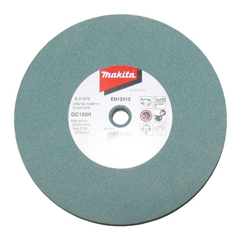 MAKITA 205mm x 19 x 15.88mm BENCH GRINDING WHEEL SILICON CARBIDE GC120HV02 B-51976