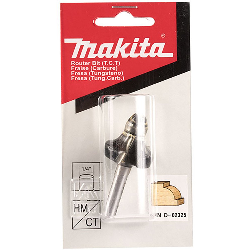 MAKITA 1/4" BEADING TCT BIT - 1/4" SHAFT D-02325