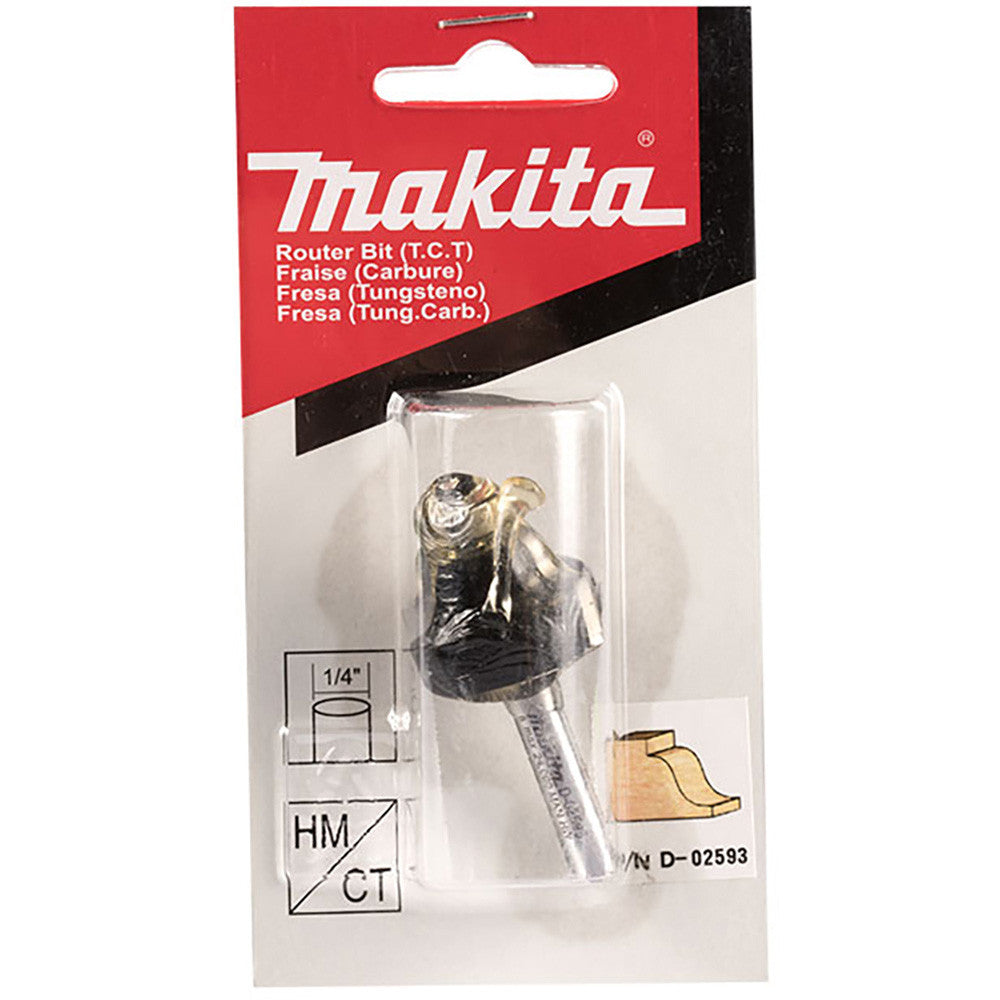 MAKITA 5/32" ROMAN OGEE TCT BIT - 1/4" SHAFT D-02593