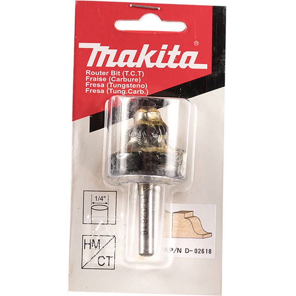 MAKITA 1/4" ROMAN OGEE TCT BIT - 1/4" SHAFT D-02618