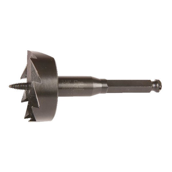 MAKITA SELF FEEDING WOOD DRILL BIT 2-1/4" - 7/16" HEX SHANK - PERFORMANCE D-30025