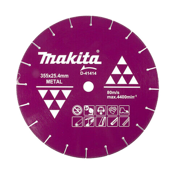 MAKITA 355mm x 25.4mm DIAMOND WHEEL METAL C/OFF MACHINE - STANDARD D-41414