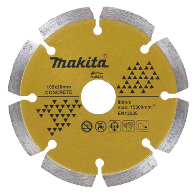 MAKITA 105mm x 20/16 DIAMOND BLADE SEGMENTED - LASER WELD D-44373