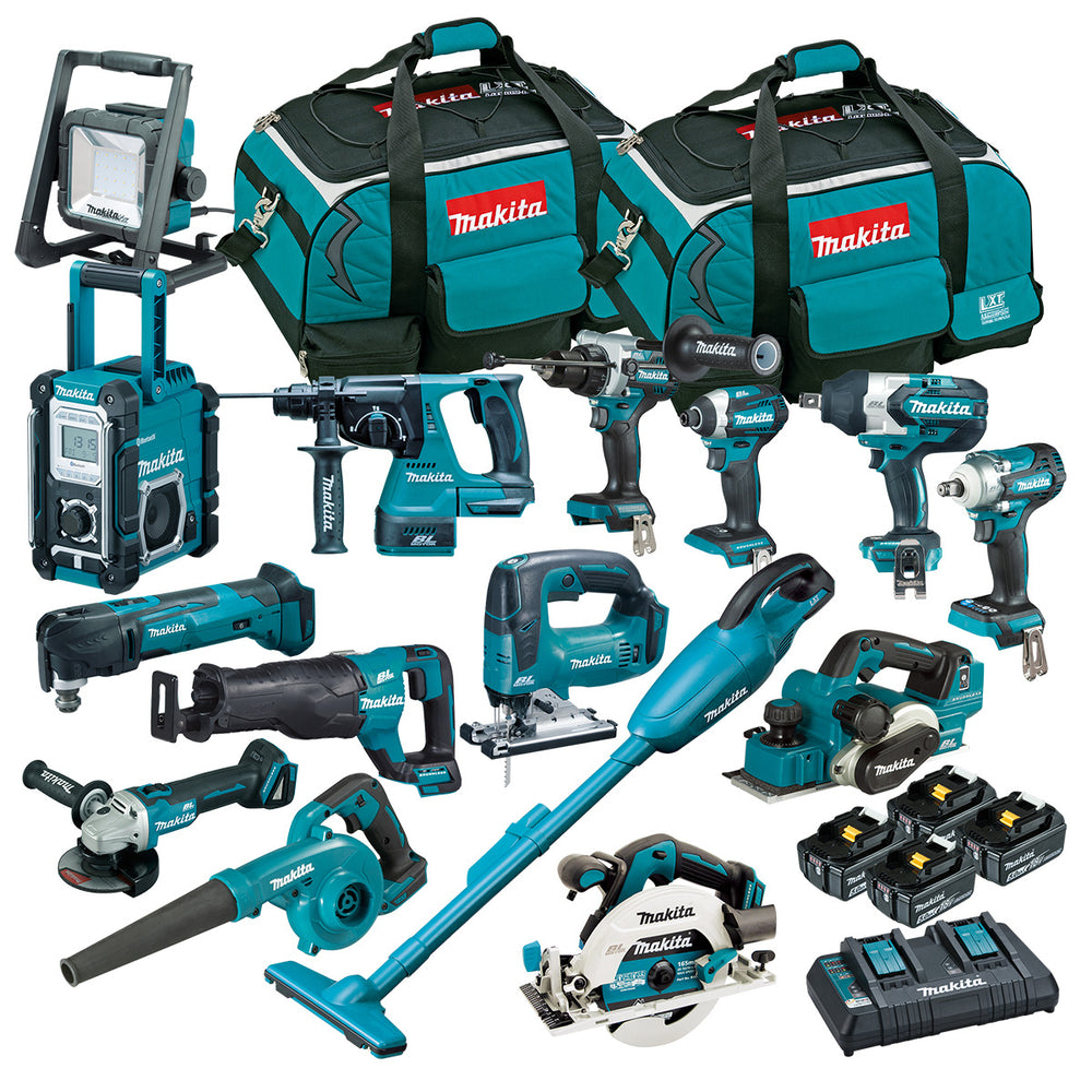 Makita 18V Brushless 15 Piece 5.0ah Combo Kit DLX1509TX1