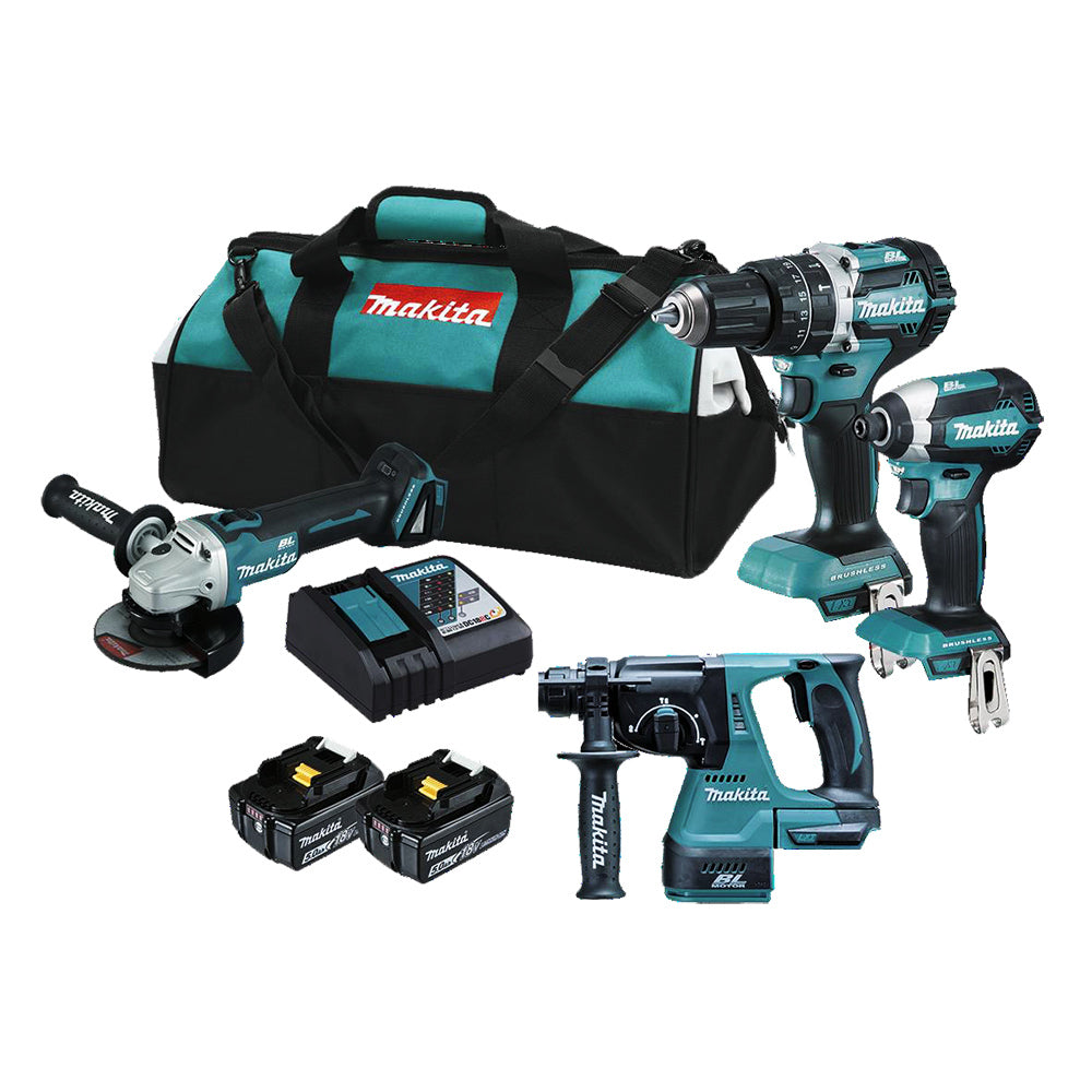 Makita 18V 4 Piece Brushless Combo DLX4102T