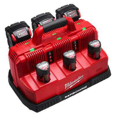Milwaukee 12V-18V 6 Bay Rapid Charge Station (suit M12 & M18) M12-18C3