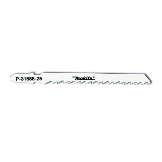 MAKITA JIGSAW BLADE 75mm x 6TPI BAYONET TYPE (25PK) - Bi-M 6.35tpi / Fast Rough cut / Wood < 50mm P-31588-25