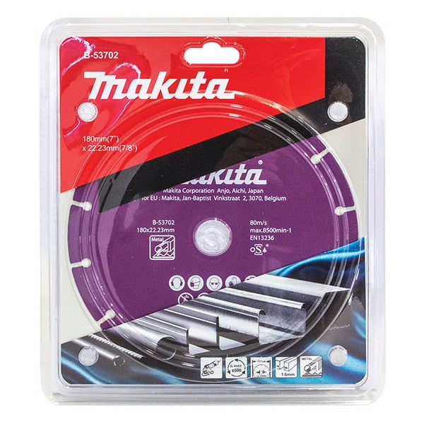 MAKITA 180mm MULTIMAK DIAMOND BLADE SEG VAC BRAZE 22.23mm x 1.6mm B-53702