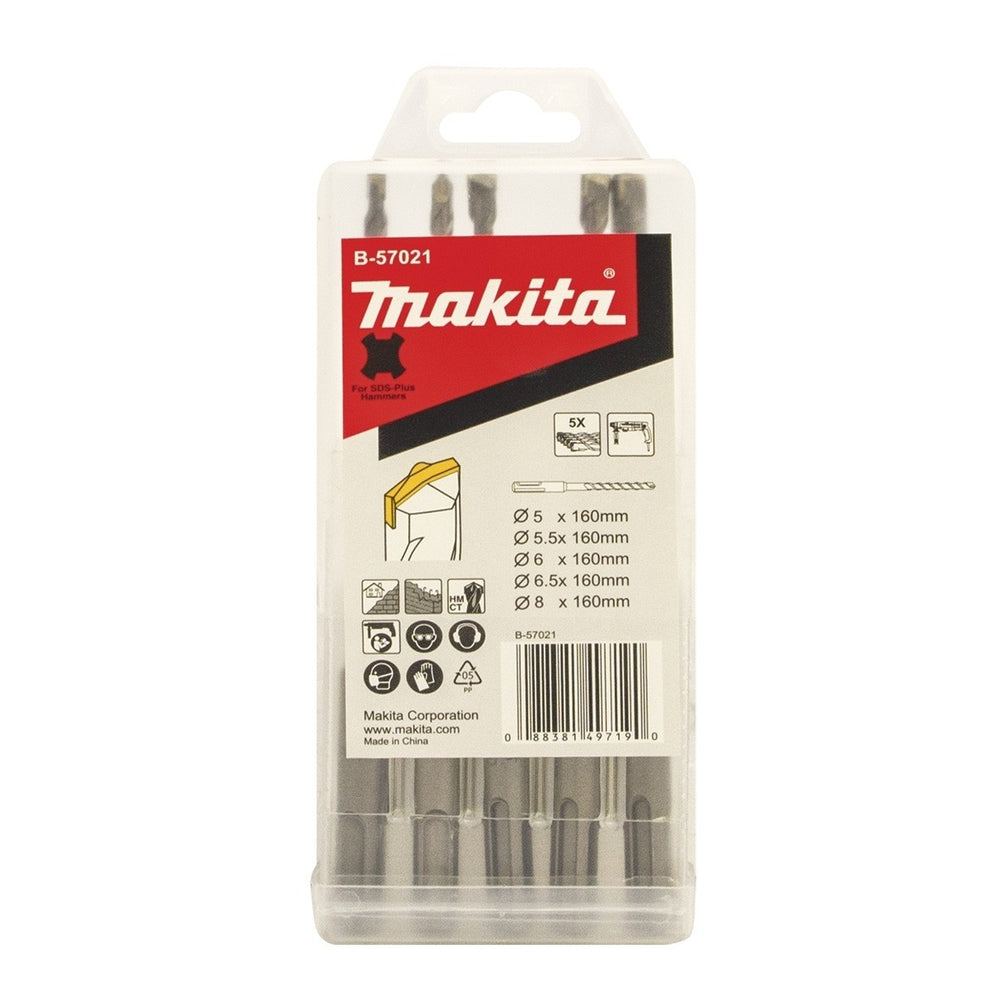 MAKITA CENTRE PLUS SDS PLUS (5PC) DRILL BIT SET B-57021