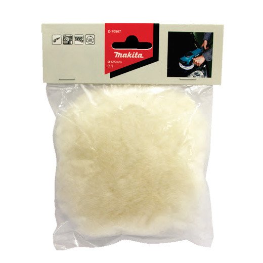 MAKITA 125mm WOOL PAD HOOK & LOOP DPL600 D-70867