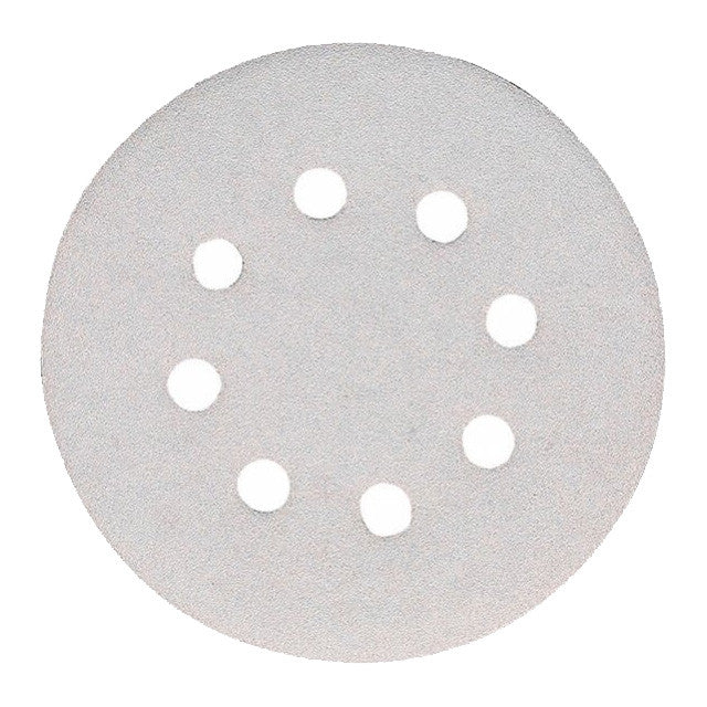 MAKITA SANDING DISC 125mm 180# / HOOK & LOOP WHITE PUNCHED - (10PK) P-33392