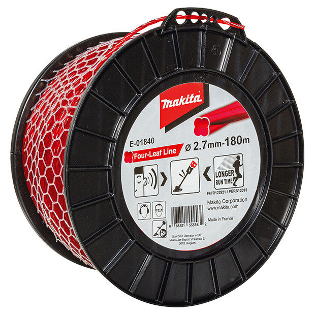 MAKITA FOUR LEAF SILENT NYLON LINE 2.7 x 180M E-01840