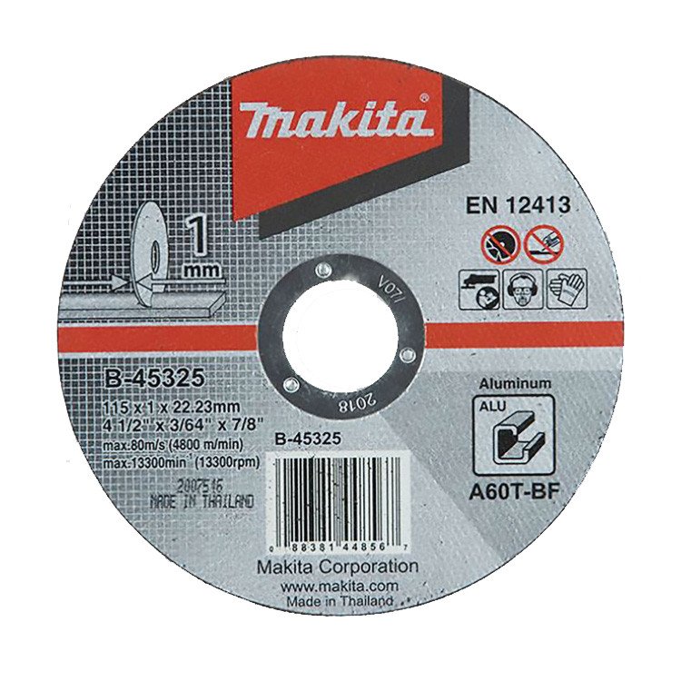 MAKITA 100mm x 1mm x 16mm - ELITE ALUMINIUM CUTTING DISC A60T-BF - (10PK) B-49937-10