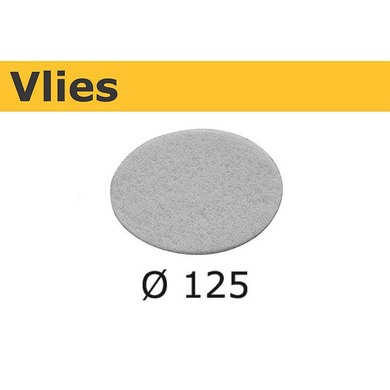 Festool 10Pk Vlies Abrasive Disc 125mm 0 Hole White STF D 125 white 10x