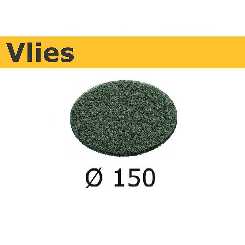Festool 10Pk Vlies Abrasive Disc 150mm 0 Hole Green STF D 150 green 10x