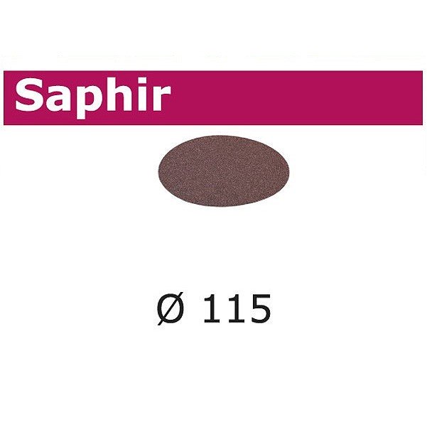 Festool 25Pk Saphir Abrasive Disc 115mm 0 Hole P80 STF D115 0 P80 SA 25