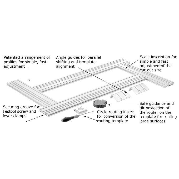Festool Multifunction System 400mm Routing Template MFS 400